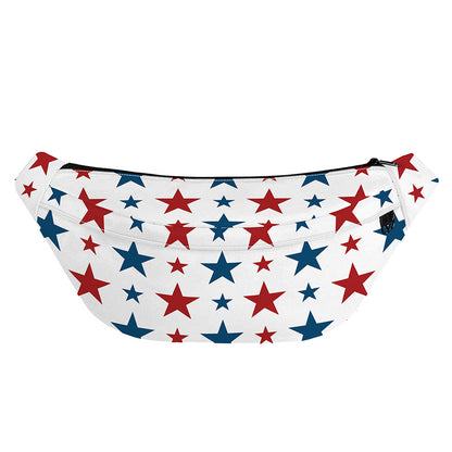 Red And Blue USA Star Pattern Print Fanny Pack