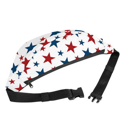 Red And Blue USA Star Pattern Print Fanny Pack