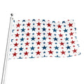 Red And Blue USA Star Pattern Print Flag
