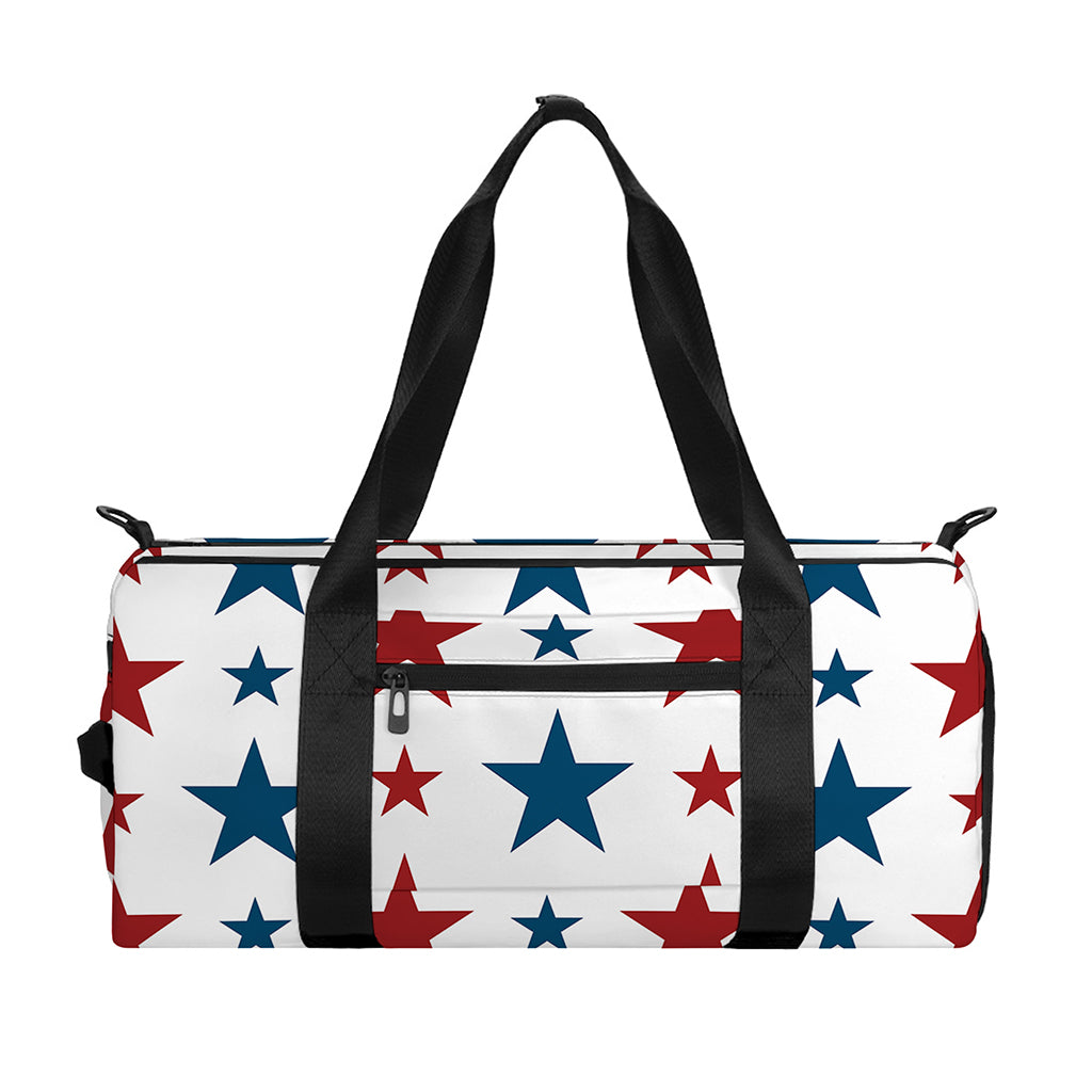Red And Blue USA Star Pattern Print Gym Bag