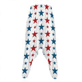 Red And Blue USA Star Pattern Print Hammer Pants