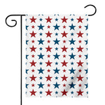 Red And Blue USA Star Pattern Print House Flag