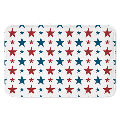 Red And Blue USA Star Pattern Print Indoor Door Mat