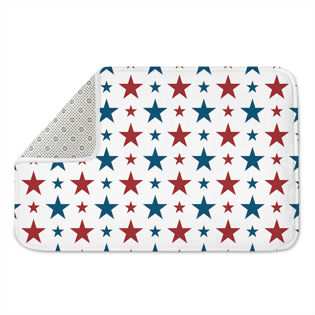 Red And Blue USA Star Pattern Print Indoor Door Mat