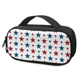 Red And Blue USA Star Pattern Print Portable Cooler Travel Case