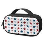 Red And Blue USA Star Pattern Print Insulin Cooler Travel Case