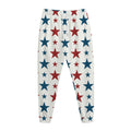 Red And Blue USA Star Pattern Print Jogger Pants