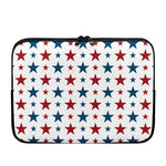 Red And Blue USA Star Pattern Print Laptop Sleeve