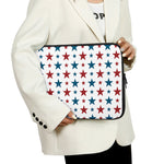 Red And Blue USA Star Pattern Print Laptop Sleeve