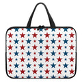 Red And Blue USA Star Pattern Print Laptop Sleeve With Handle
