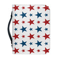 Red And Blue USA Star Pattern Print Leather Bible Cover