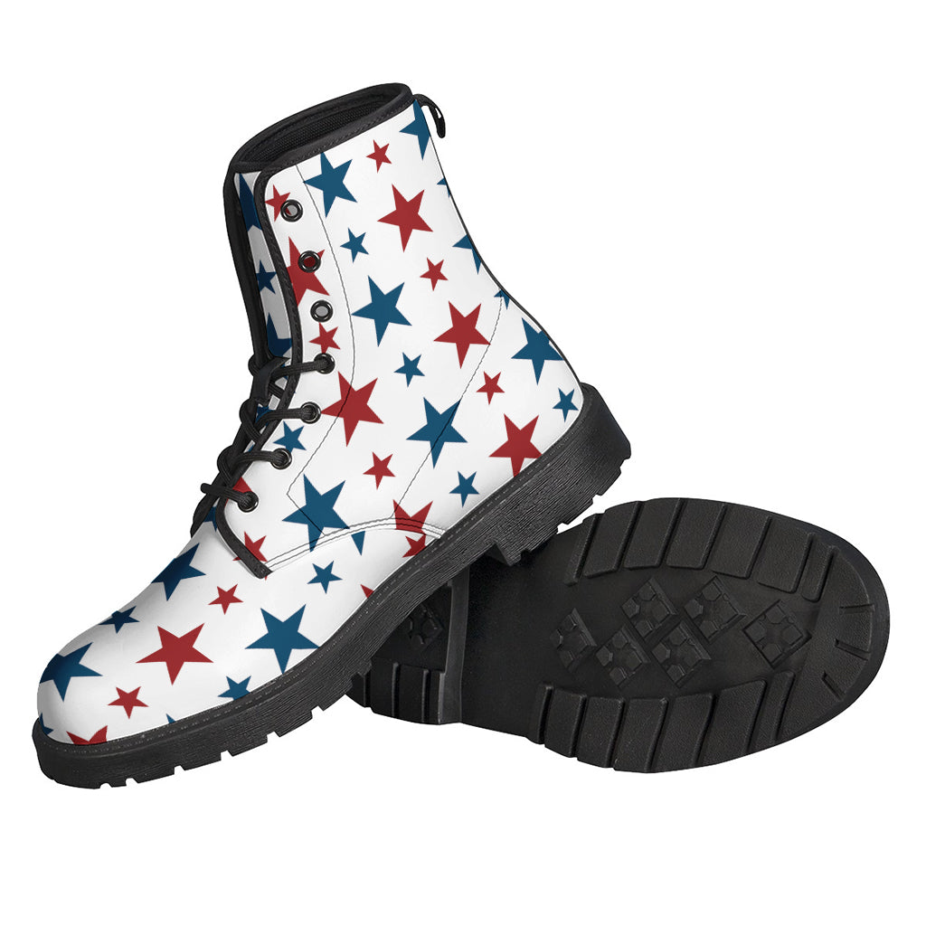 Red And Blue USA Star Pattern Print Backpack