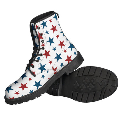Red And Blue USA Star Pattern Print Backpack