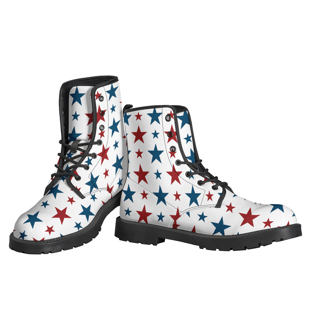 Red And Blue USA Star Pattern Print Backpack