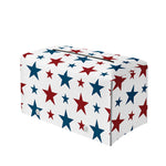 Red And Blue USA Star Pattern Print Leather Tissue Box Cover