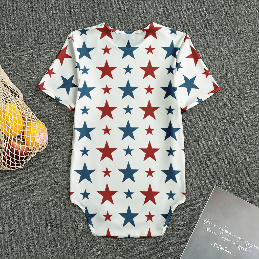 Red And Blue USA Star Pattern Print Men's Bodysuit
