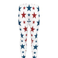 Red And Blue USA Star Pattern Print Men's Leggings