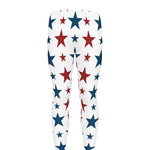 Red And Blue USA Star Pattern Print Men's leggings