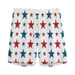 Red And Blue USA Star Pattern Print Men's Sports Shorts