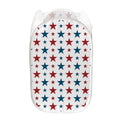 Red And Blue USA Star Pattern Print Mesh Laundry Hamper