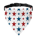Red And Blue USA Star Pattern Print Over The Collar Dog Bandana