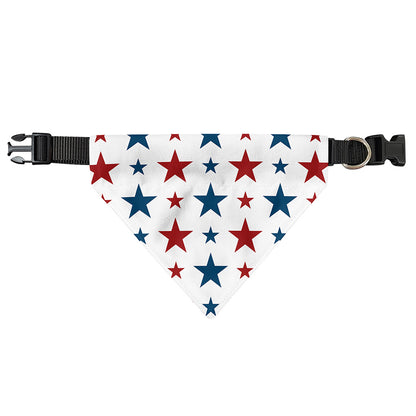 Red And Blue USA Star Pattern Print Over The Collar Dog Bandana