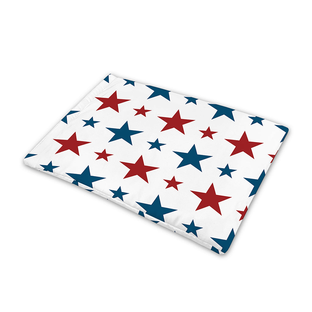 Red And Blue USA Star Pattern Print Pet Cooling Mat Cover