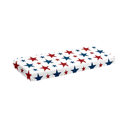 Red And Blue USA Star Pattern Print Piano Keyboard Cover