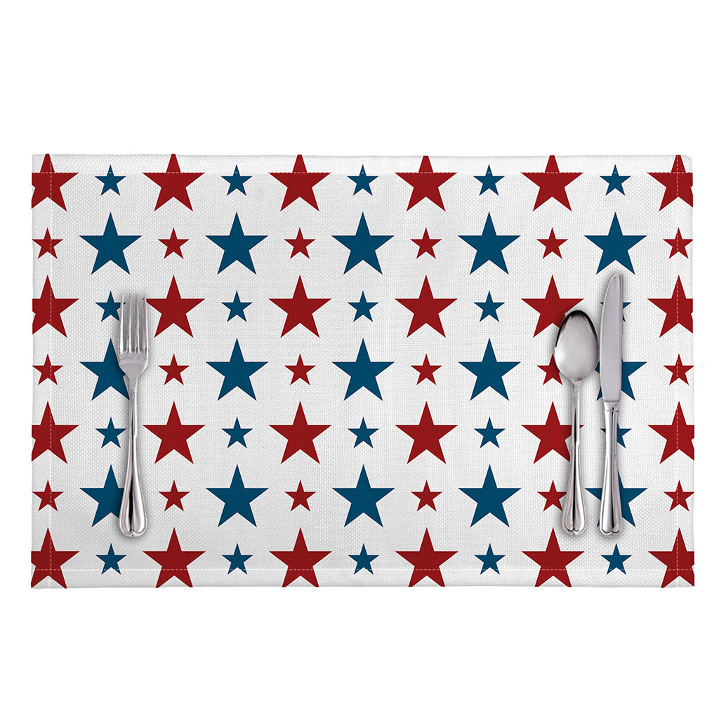 Red And Blue USA Star Pattern Print Placemat