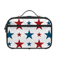 Red And Blue USA Star Pattern Print Portable Lunch Bag