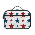 Red And Blue USA Star Pattern Print Portable Lunch Bag
