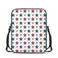 Red And Blue USA Star Pattern Print Rectangular Crossbody Bag