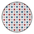 Red And Blue USA Star Pattern Print Round Floor Mat