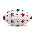 Red And Blue USA Star Pattern Print Rugby Ball