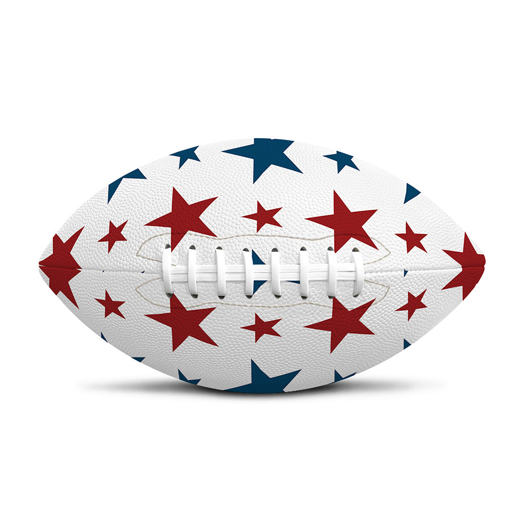 Red And Blue USA Star Pattern Print Rugby Ball