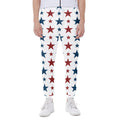 Red And Blue USA Star Pattern Print Joggers