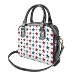 Red And Blue USA Star Pattern Print Shoulder Handbag