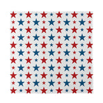 Red And Blue USA Star Pattern Print Silk Bandana