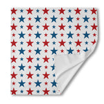 Red And Blue USA Star Pattern Print Silk Bandana
