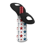 Red And Blue USA Star Pattern Print Single Neoprene Wine Tote