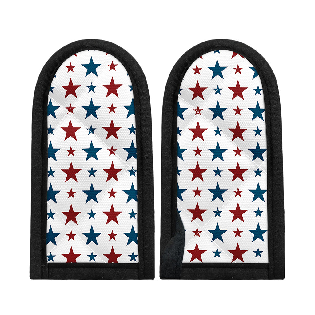Red And Blue USA Star Pattern Print Skillet Handle Cover