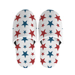Red And Blue USA Star Pattern Print Slippers