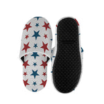 Red And Blue USA Star Pattern Print Slippers