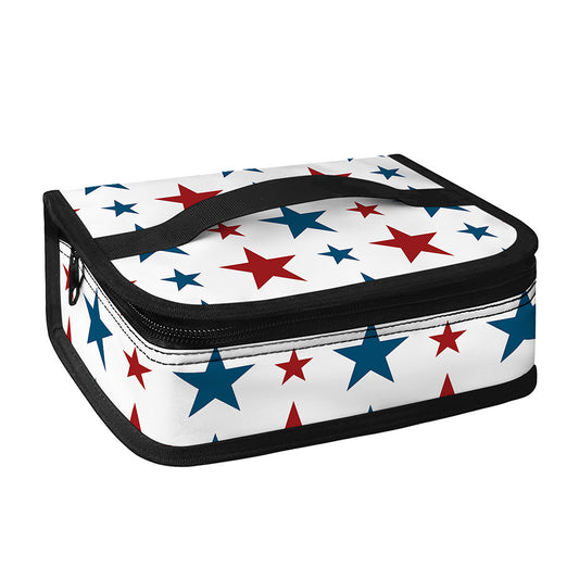 Red And Blue USA Star Pattern Print Small Lunch Bag