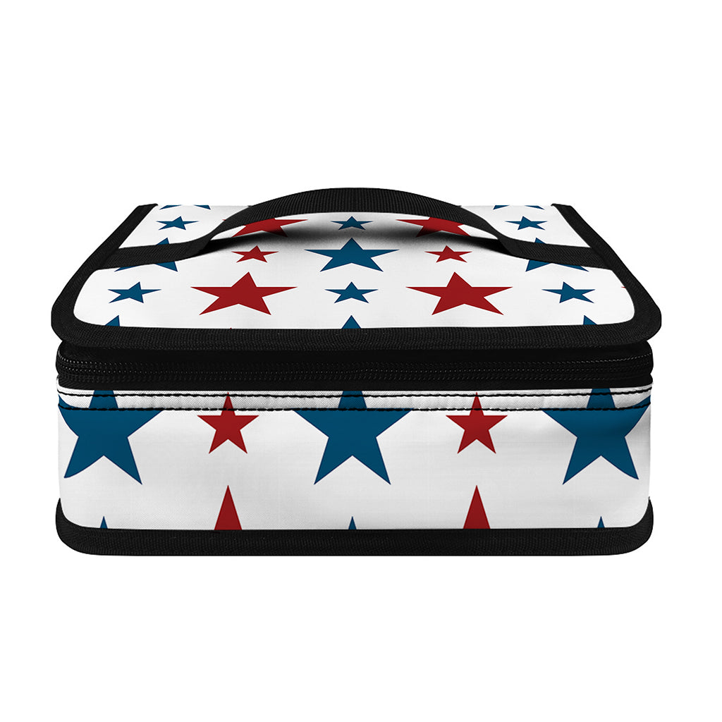 Red And Blue USA Star Pattern Print Small Lunch Bag