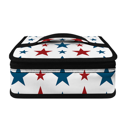 Red And Blue USA Star Pattern Print Small Lunch Bag