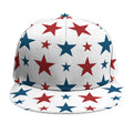 Red And Blue USA Star Pattern Print Snapback Cap