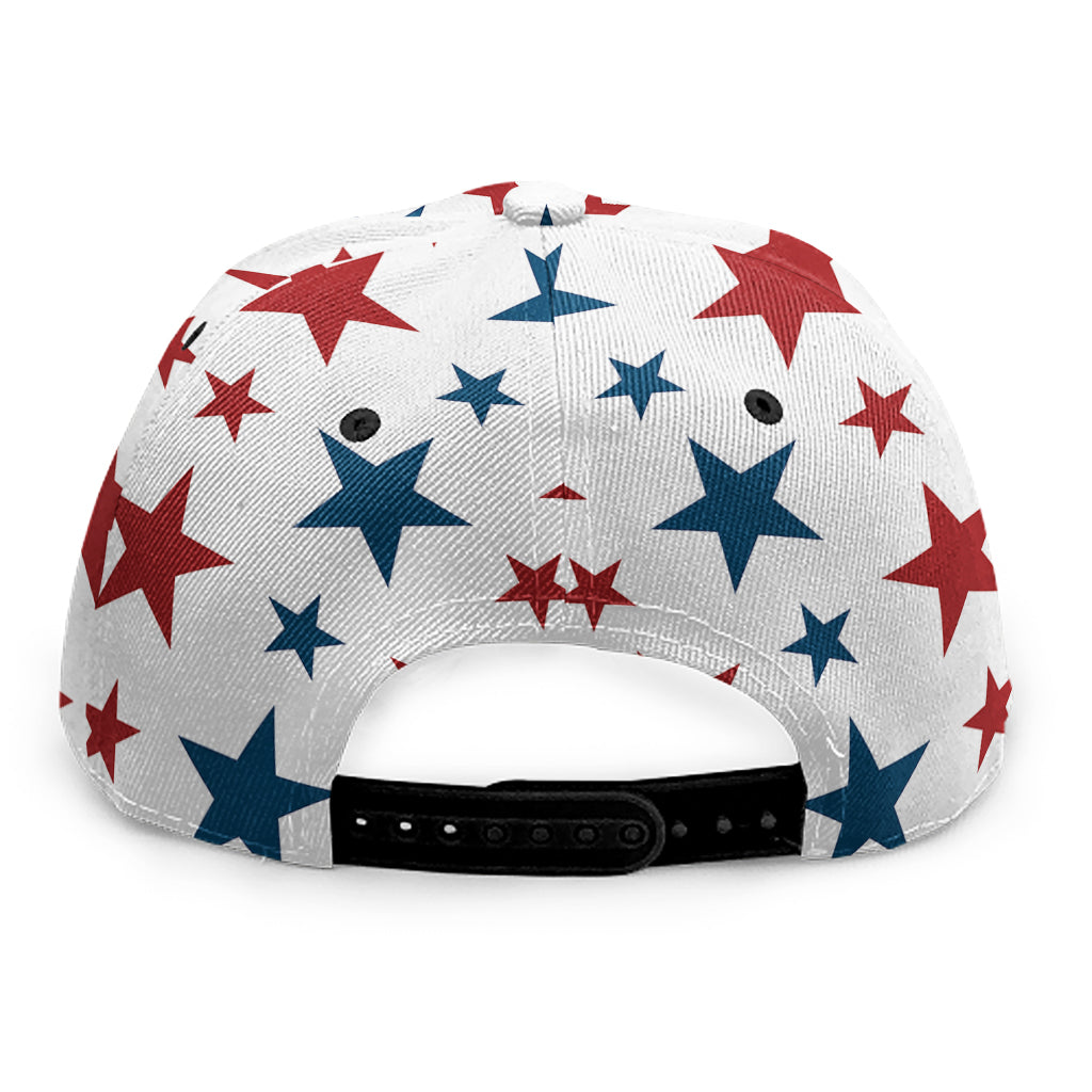 Red And Blue USA Star Pattern Print Snapback Cap