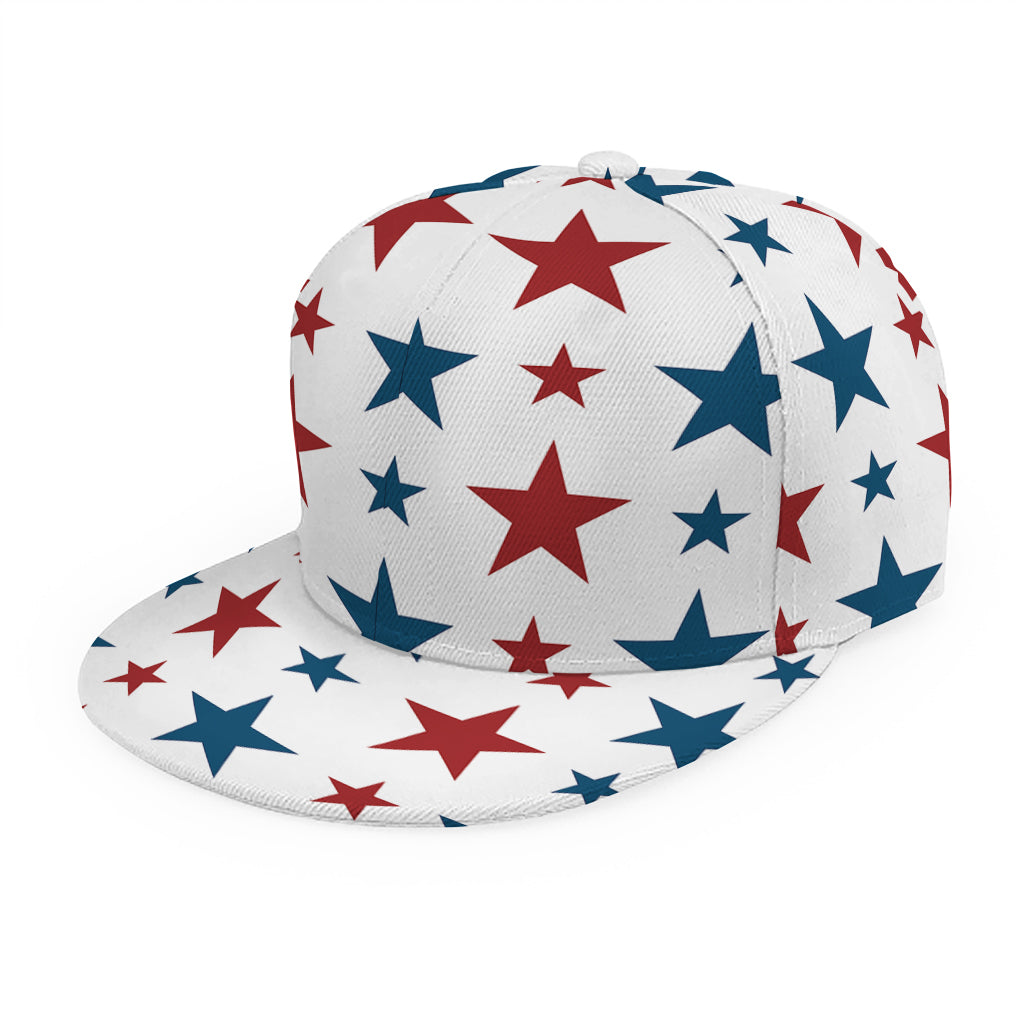 Red And Blue USA Star Pattern Print Snapback Cap