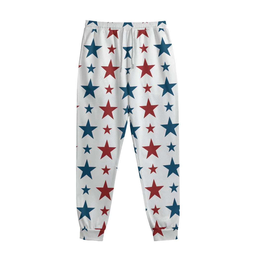 Red And Blue USA Star Pattern Print Sweatpants